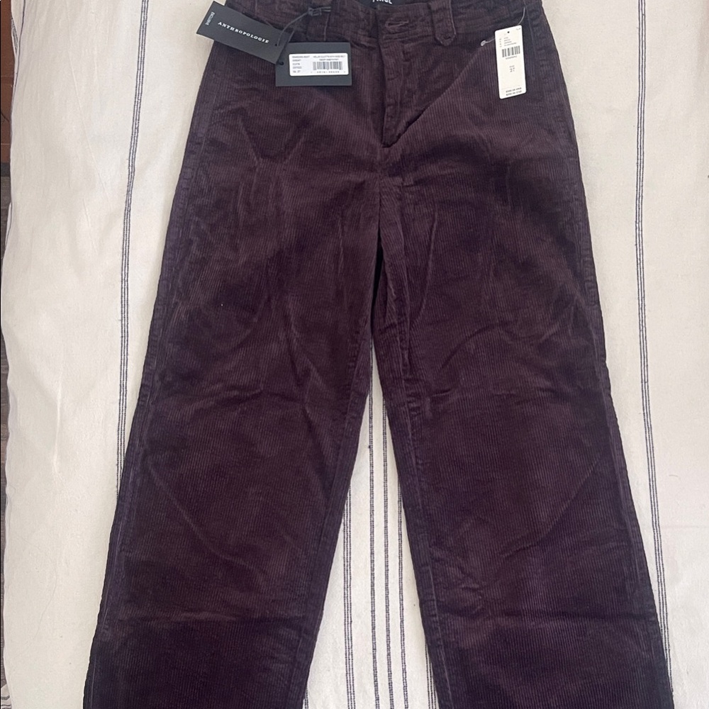 PAIGE Women's Corduroy Ankle Jeans in Deep Purple